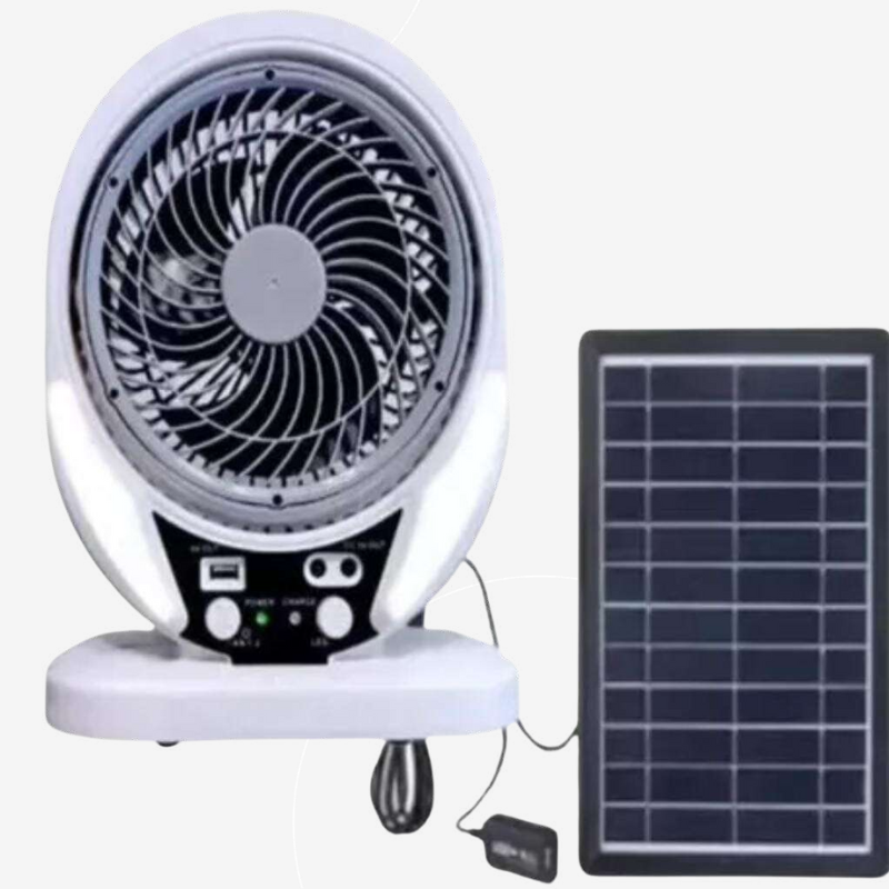 Ventilador con panel solar 8"